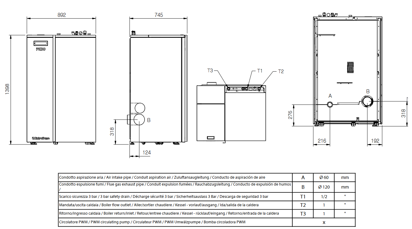 Pelletkessel - EXTRAFLAME PK30 EVO 30 kW