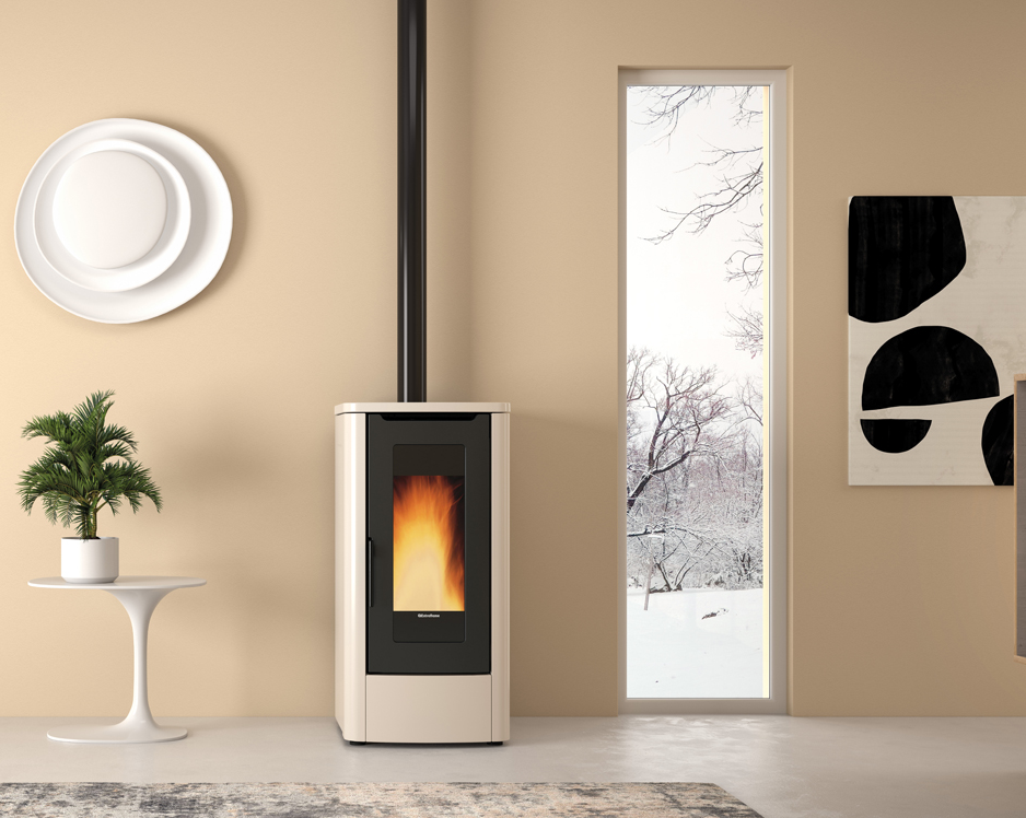 Pelletofen kanalisierbar - EXTRAFLAME Teorema Plus AD 12 kW