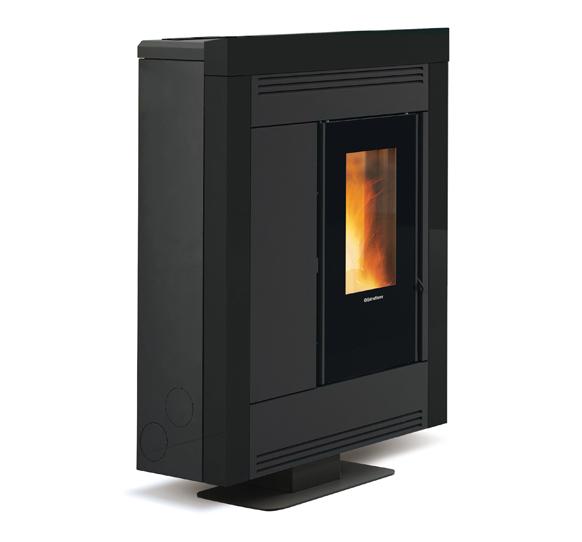 extraflacher kanalisierbarer Pelletofen - EXTRAFLAME Souvenir Plus Steel 5.0 10 kW