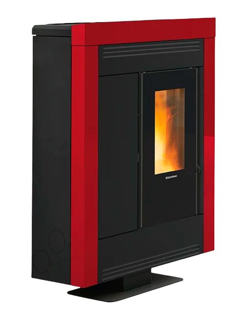 extraflacher kanalisierbarer Pelletofen - EXTRAFLAME Souvenir Plus Steel 5.0 10 kW