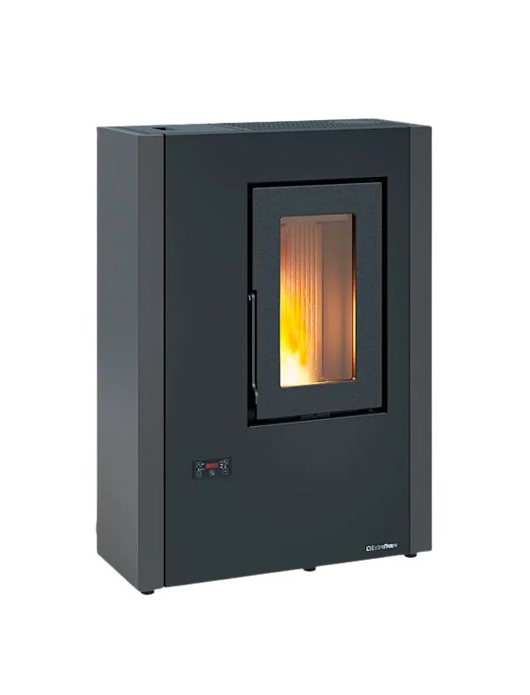 Pelletofen raumluftunabhängig extra flach - EXTRAFLAME Luisella 5.0 Maxi 7 kW