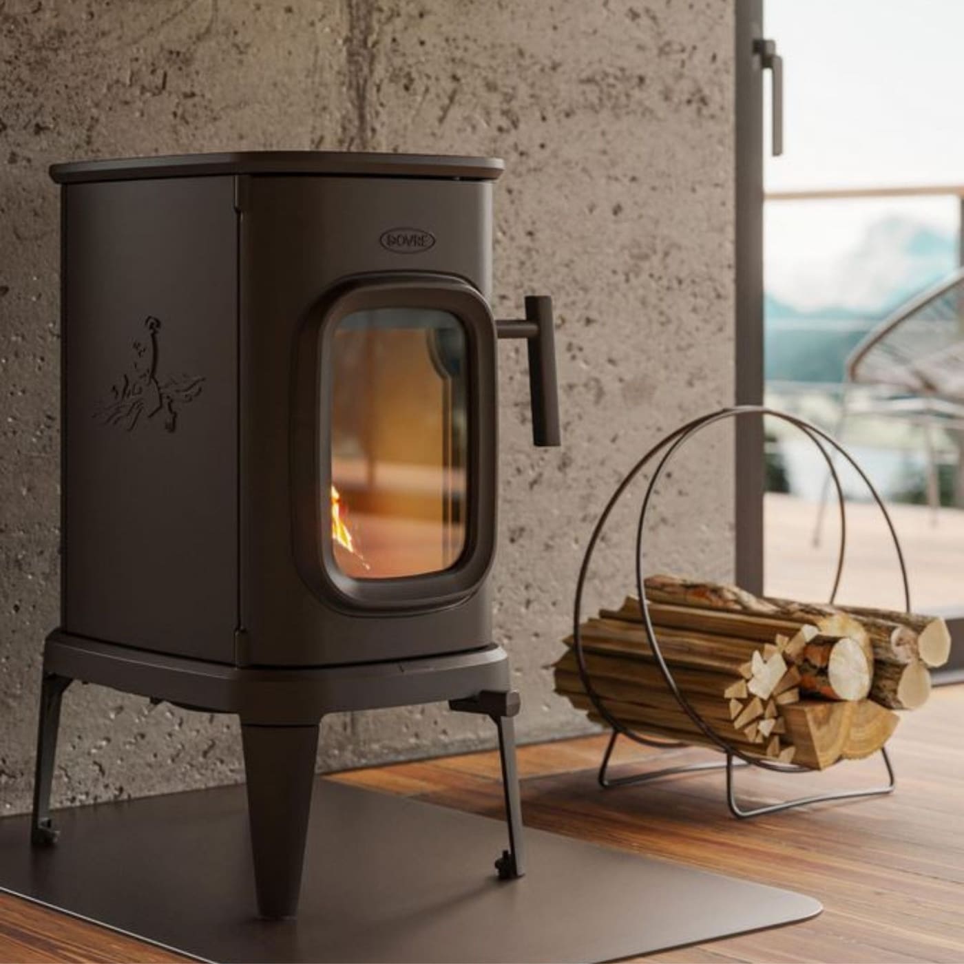 Gusseisen-Holzofen anschließbar - DOVRE Saga 101 7.5 kW