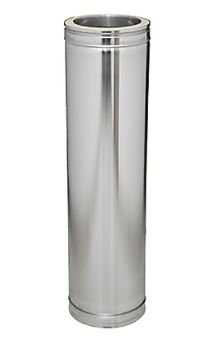 Isoliertes gerades Rohr 940 mm Ø100mm - DW 316L/304