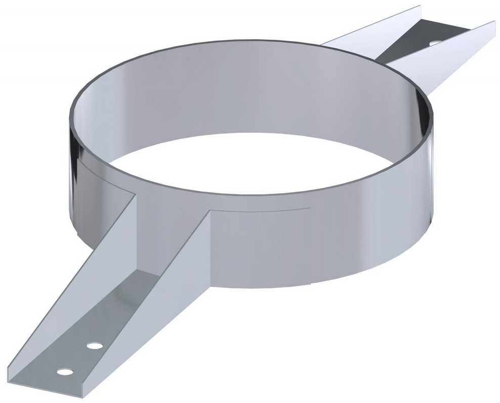 Collier à dalle renforcé 180° Ø100mm - DW 316L/304