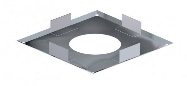Plaque d'écart au feu non ventilée Ø100mm - DW 316L/304