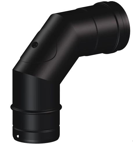 Coude 90° mit inspection Ø80mm - DEKO PELLETS CLASSIQUE
