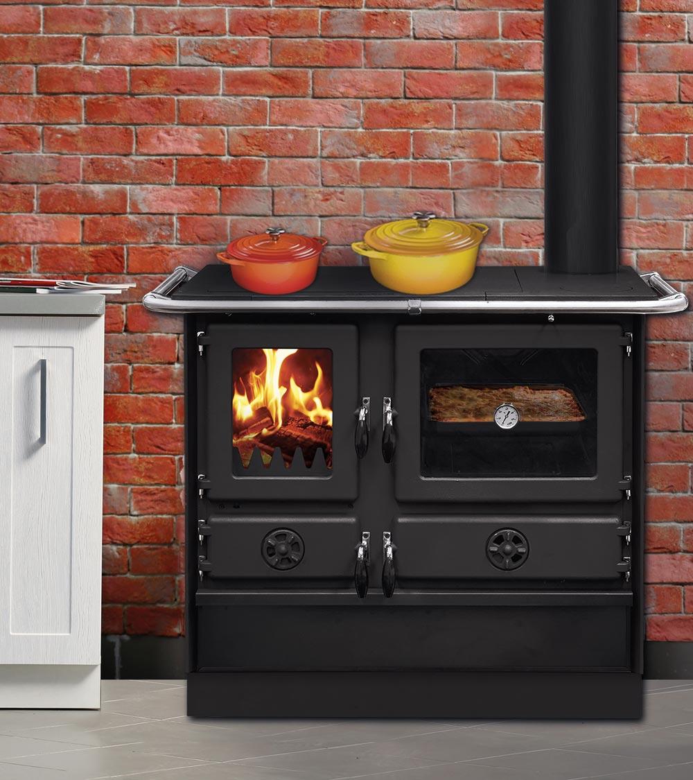 Holz-Küchenherd - INTERSTOVES Magnum SD Stahl 9,5 kW