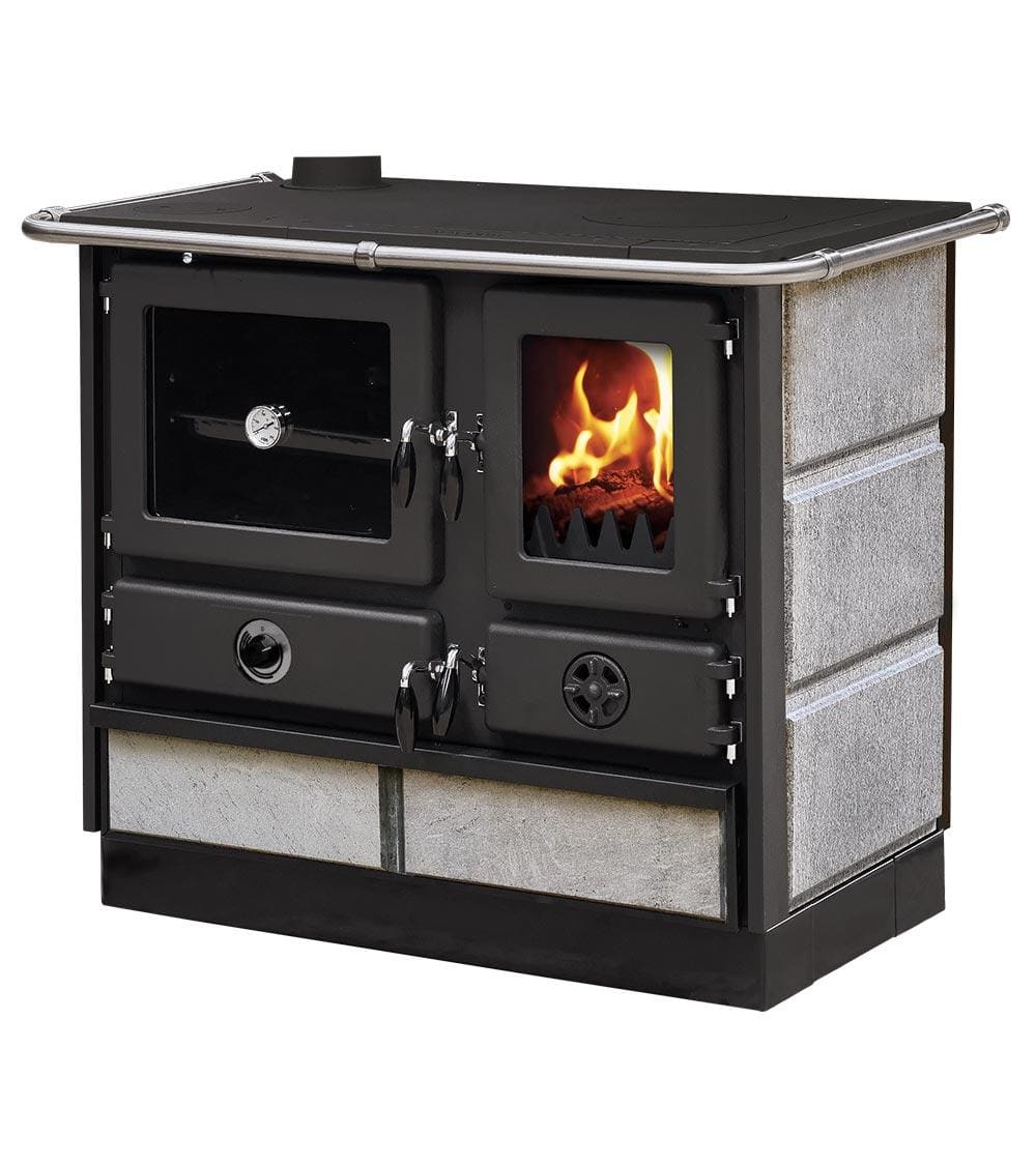 wasserführender Holz-Küchenherd - INTERSTOVES Magnum Hydro SG pierre 14 kW
