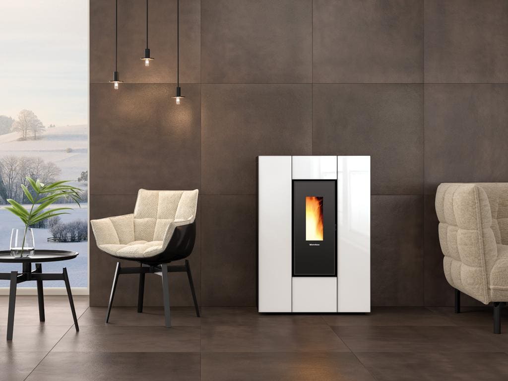 Pelletofen slim kanalisierbar - EXTRAFLAME Marilena Plus Crystal 5.0.16 8 kW