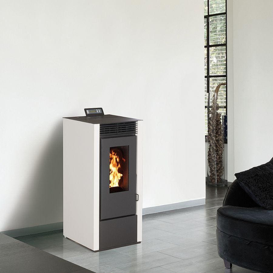 PACK : Pelletofen raumluftunabhängig kanalisierbar + Abgas-Kit - INTERSTOVES Marina 14C 14 kW