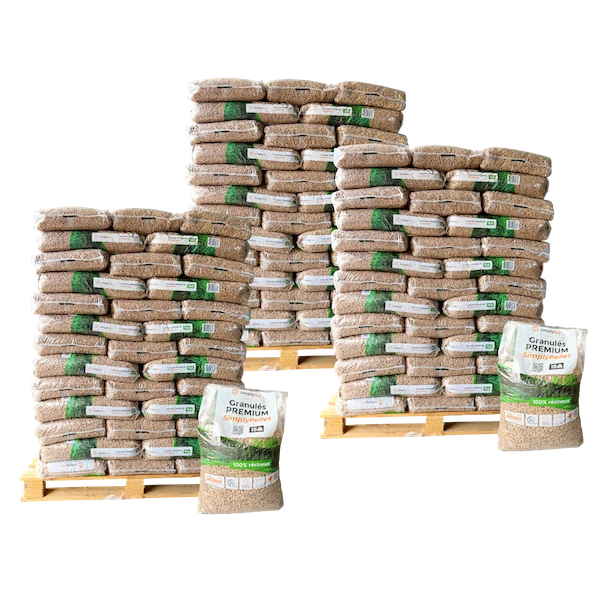 Holzpellets Premium SimplyPELLET - 3 Paletten - 195 Säcke 2925 kg