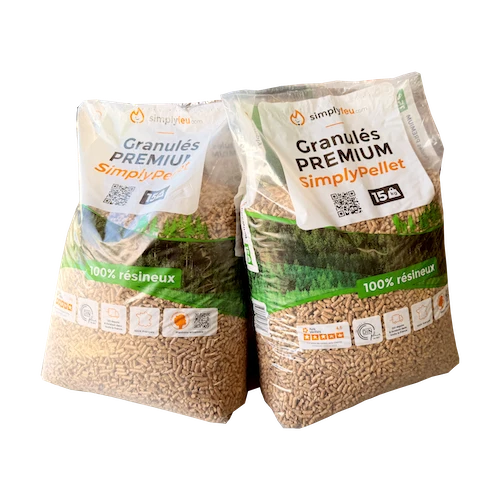 Holzpellets Premium SimplyPELLET - 3 Paletten - 195 Säcke 2925 kg
