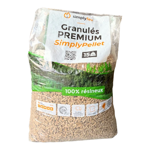 Holzpellets Premium SimplyPELLET - 3 Paletten - 195 Säcke 2925 kg