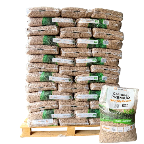 Holzpellets Premium SimplyPELLET - 65 Säcke 975 kg
