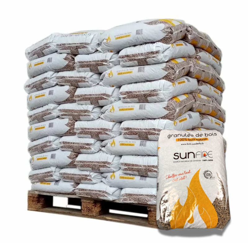 Pellet SunFire - Palette mit 70 Säcke je 15 kg