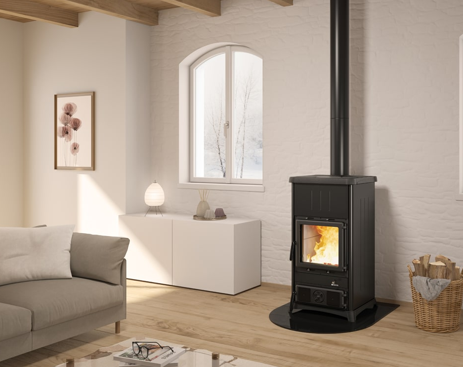 Holzofen anschließbar - LA NORDICA Concita.16 Steel 11.8 kW
