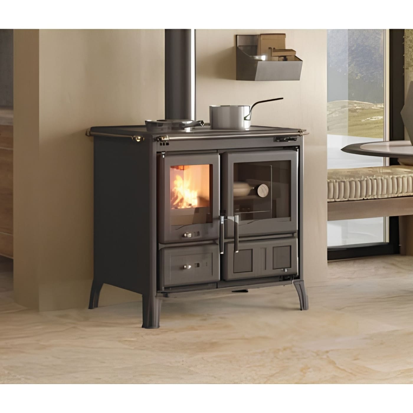 Holz-Küchenherd - LA NORDICA Gardenia.16 Stahl 9,5 kW