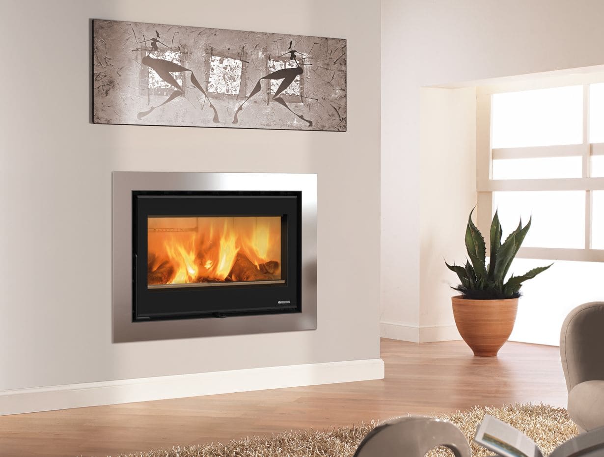Holzeinsatz anschließbar - LA NORDICA Inserto 80 Wide.16 12.4 kW