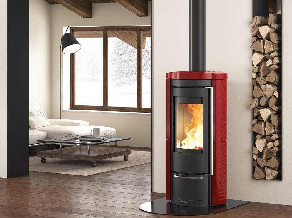 Holzofen aus Keramik anschließbar - LA NORDICA Liu.16 Maiolica 7.5 kW