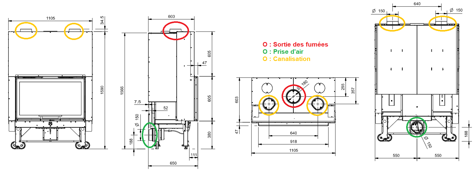 Holzeinsatz - LA NORDICA Monoblocco 90PA.16 12.9 kW