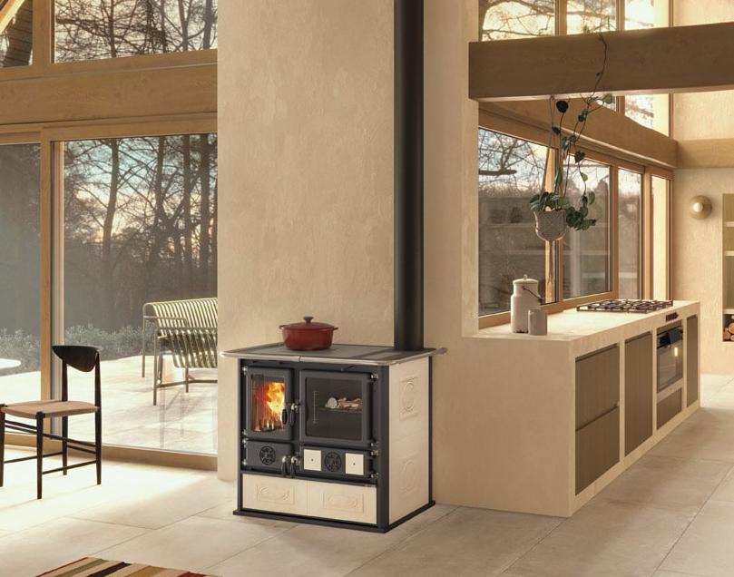 Holz-Küchenherd anschließbar - LA NORDICA Rosa.16 Ceramica 8,8 kW