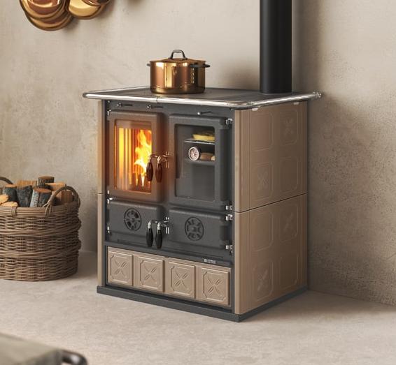 Holz-Küchenherd anschließbar - LA NORDICA Rosetta.16 Maiolica 7,9 kW