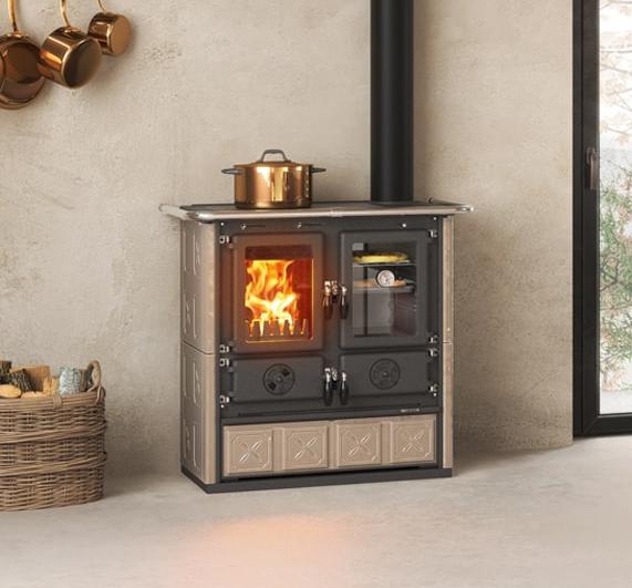Holz-Küchenherd anschließbar - LA NORDICA Rosetta.16 Maiolica 7,9 kW