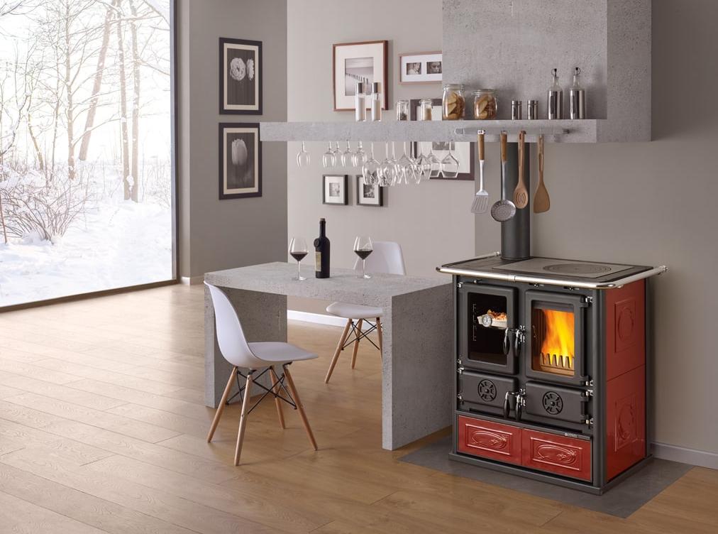 Holz-Küchenherd anschließbar - LA NORDICA Rosetta SX.16 Ceramica 7,9 kW