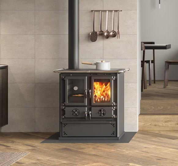Holz-Küchenherd anschließbar - LA NORDICA Rosetta SX.16 Steel 7,9 kW