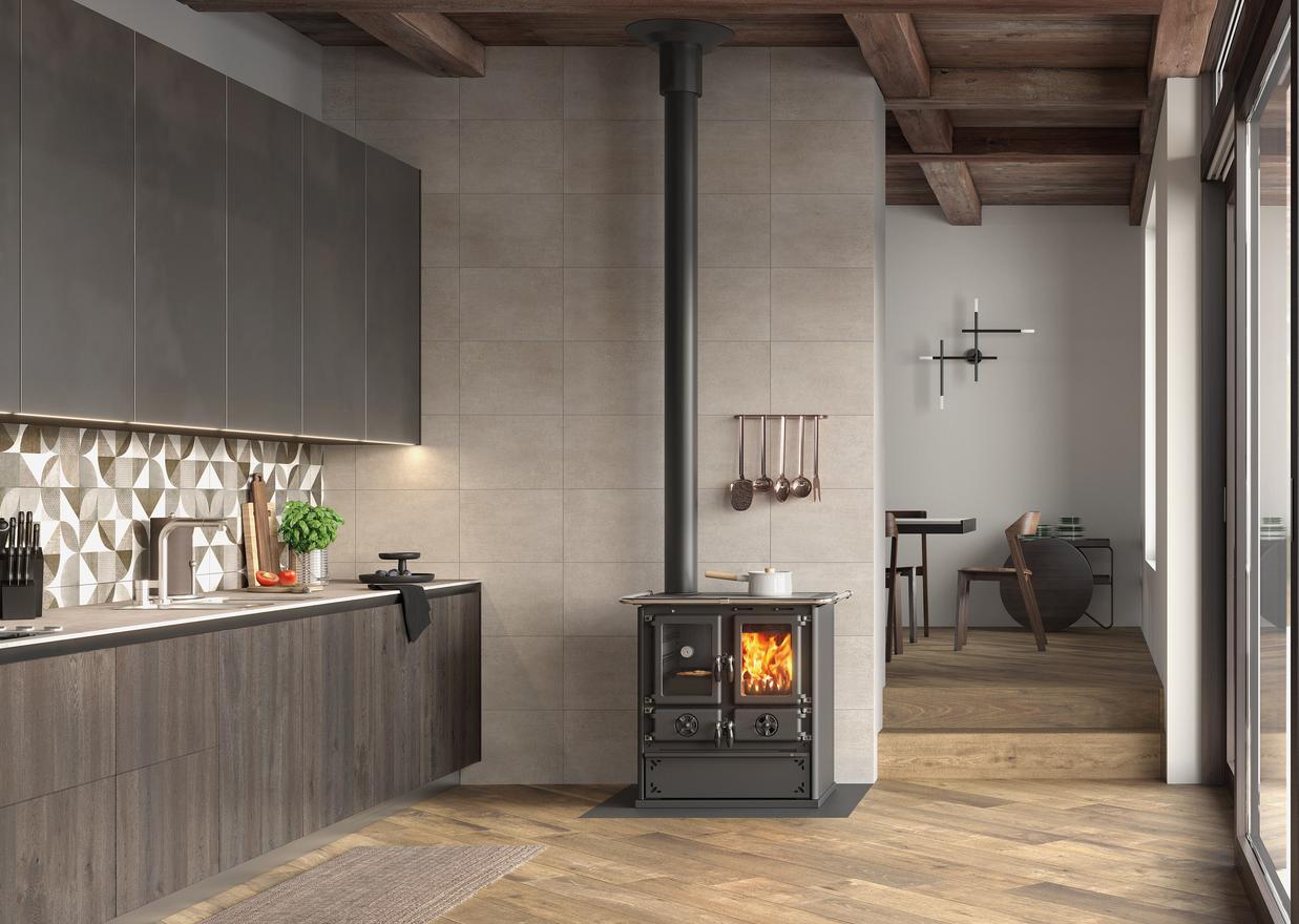 Holz-Küchenherd anschließbar - LA NORDICA Rosetta SX.16 Steel 7,9 kW