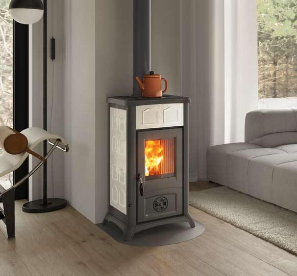Holzofen aus Keramik - LA NORDICA Gemma Lean Ceramica 6 kW