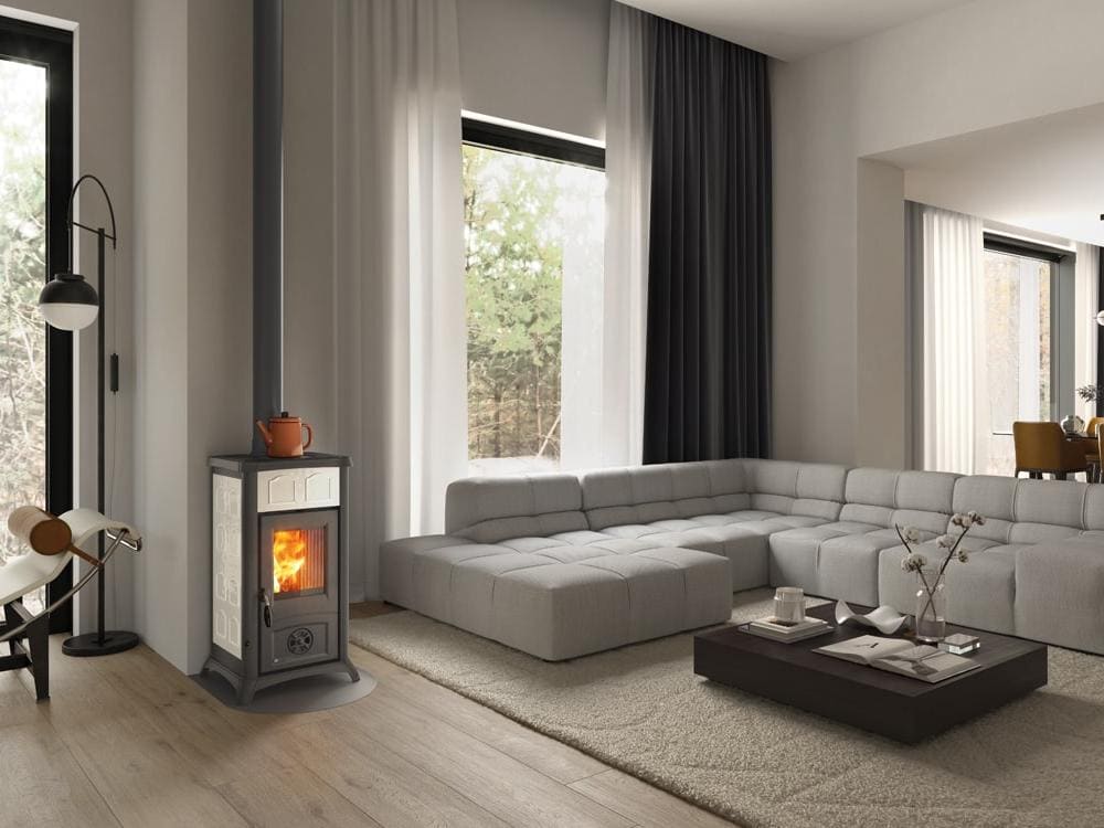Holzofen aus Keramik - LA NORDICA Gemma Lean Ceramica 6 kW