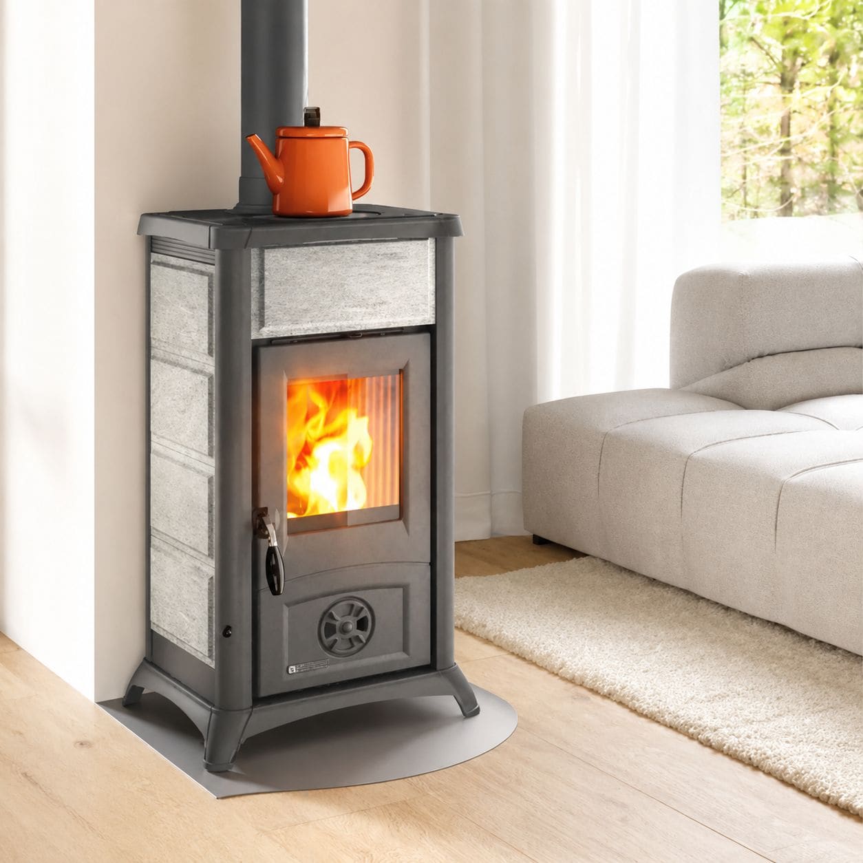 Holzofen en pierre naturelle - LA NORDICA Gemma Lean Petra 6 kW