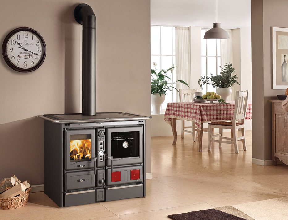 wasserführender Holz-Küchenherd anschließbar - LA NORDICA TermoRosa XXL DSA.16 Stahl 18,4 kW