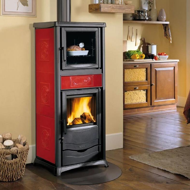 anschließbarer Holzofen mit Backfach - LA NORDICA Rossella Plus Forno.165 Ceramica 9.4 kW