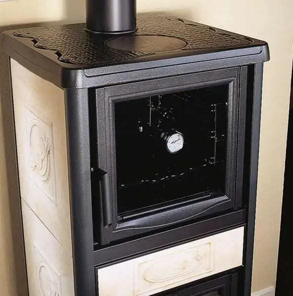 anschließbarer Holzofen mit Backfach - LA NORDICA Rossella Plus Forno.165 Ceramica 9.4 kW