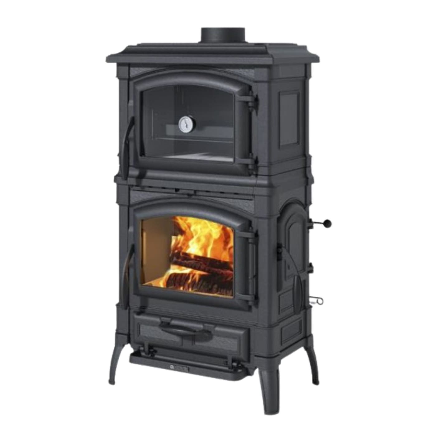 Gusseisen-Holzofen mit Backfach - LA NORDICA Isetta Forno 8.2 kW