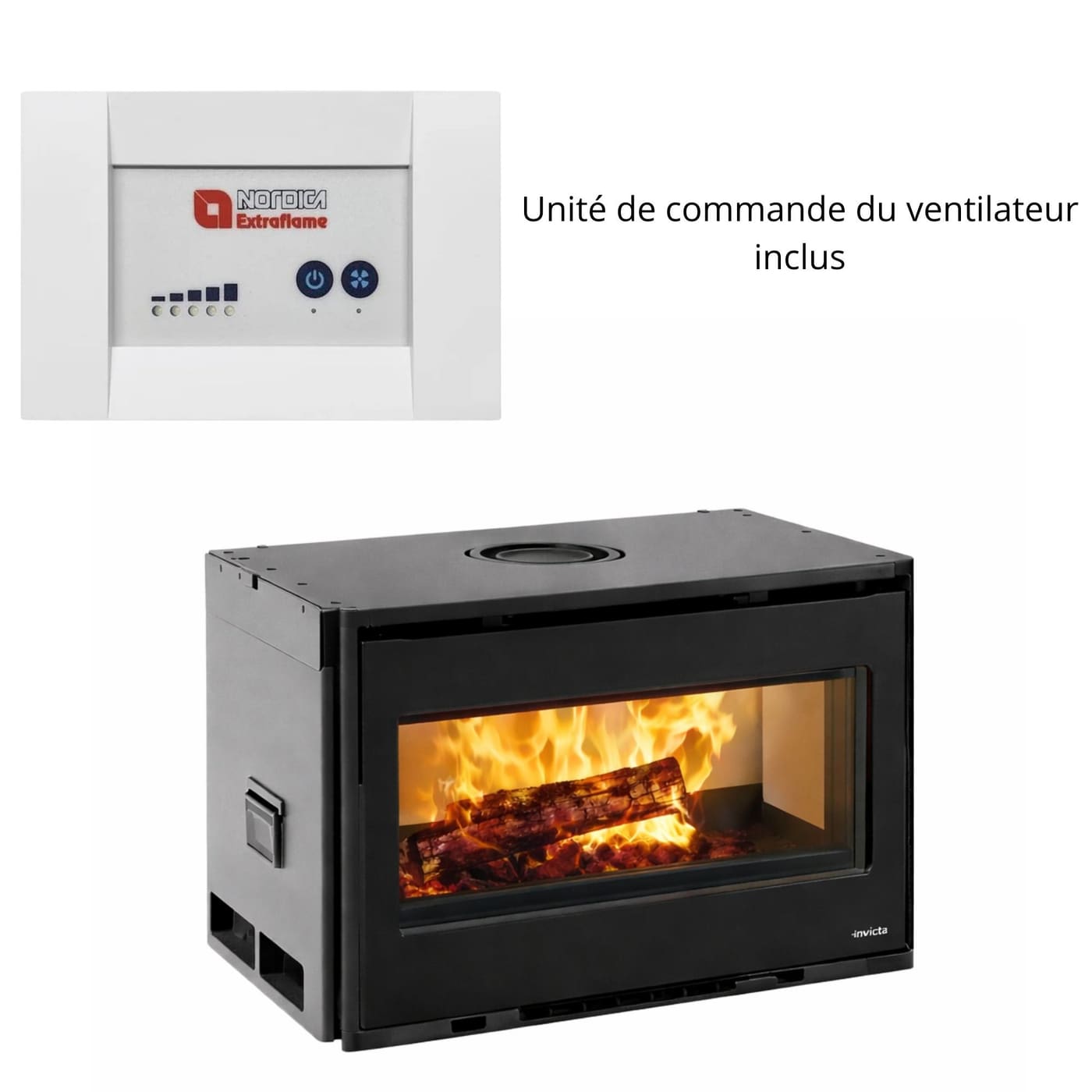 Belüfteter Holzeinsatz - LA NORDICA Inserto 80 H49 Lean 9,5 kW
