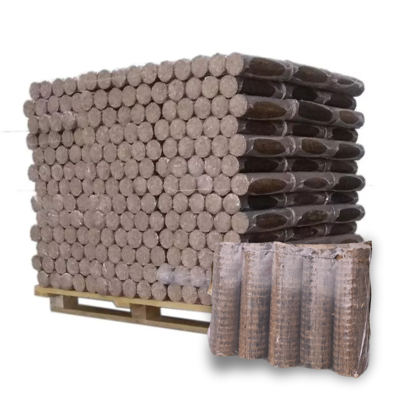 Verdichtetes Holz Confort - 96 Packungen je 5 Scheitholz - Palette ca. 925kgs