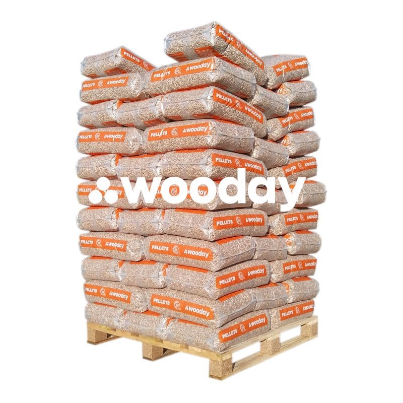 Pellet Wooday - Palette mit 65 Säcken zu je 15 kg