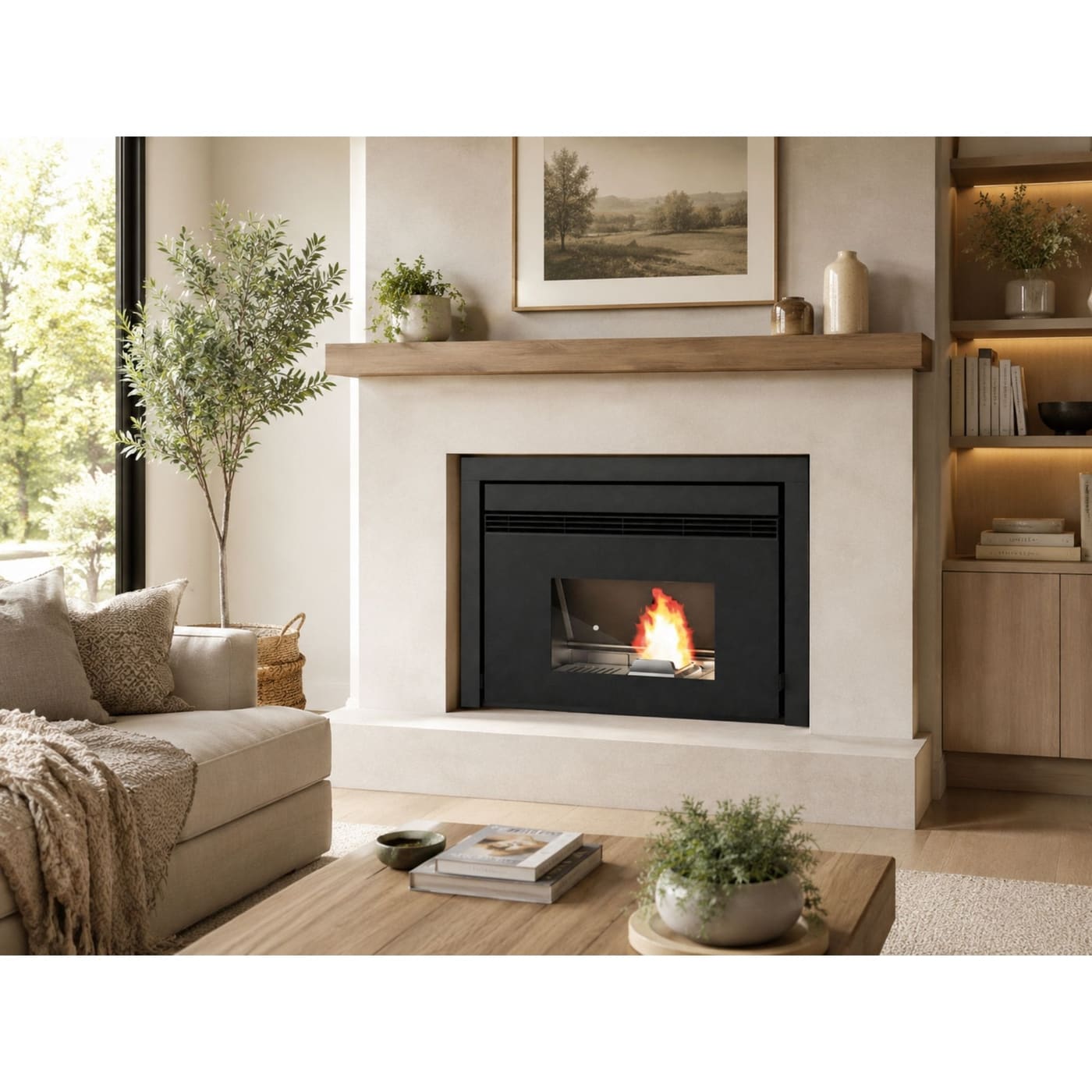 Einsatz für Pellets belüftet, kanalisierbar - PUNTO FUOCO Daniel 11,5 kW