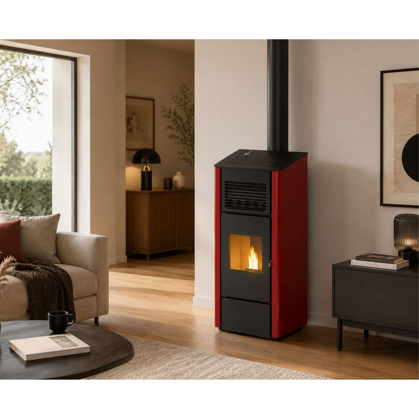 Pelletofen double canalisation - PUNTO FUOCO Agata 14 kW
