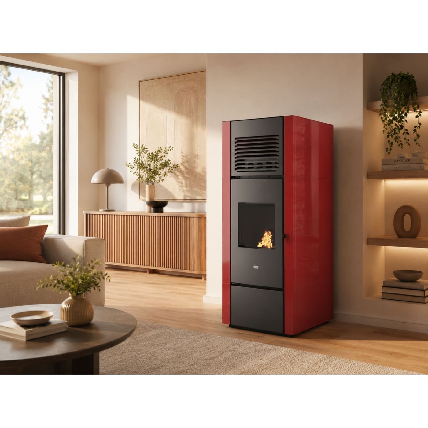 Pelletofen double canalisation - PUNTO FUOCO Nia 14 kW