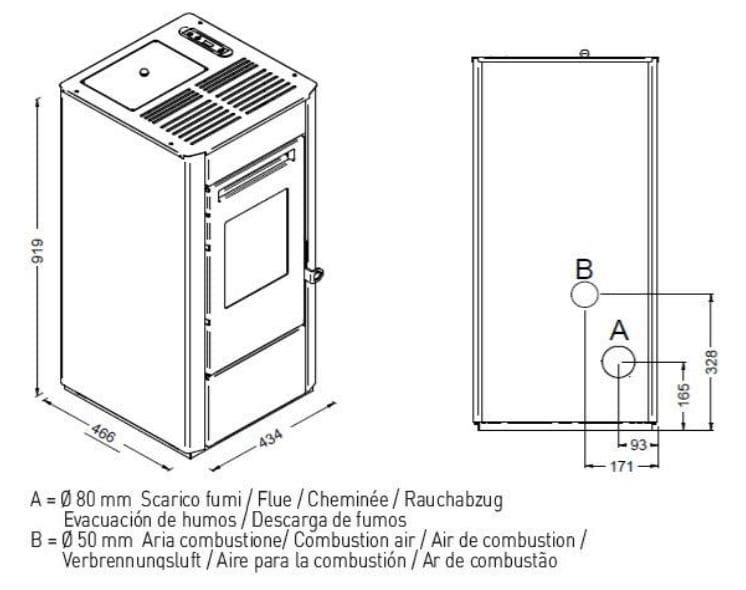 Pelletofen - PUNTO FUOCO Elsa 8 kW