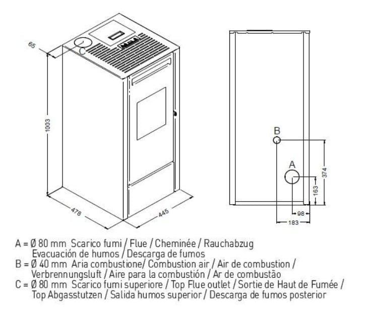 Pelletofen - PUNTO FUOCO Cinzia 9.9 kW