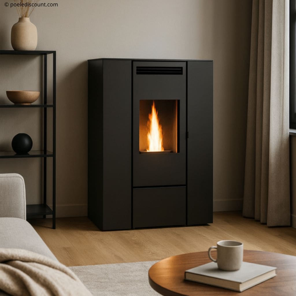 Pelletofen raumluftunabhängig schlank kanalisierbar - PUNTO FUOCO Olivia Can Up 9,9 kW
