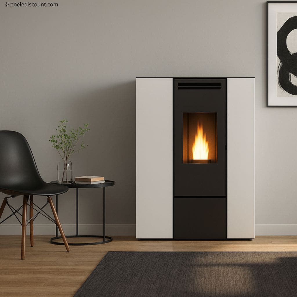 Pelletofen raumluftunabhängig schlank kanalisierbar - PUNTO FUOCO Olivia Can Up 9,9 kW