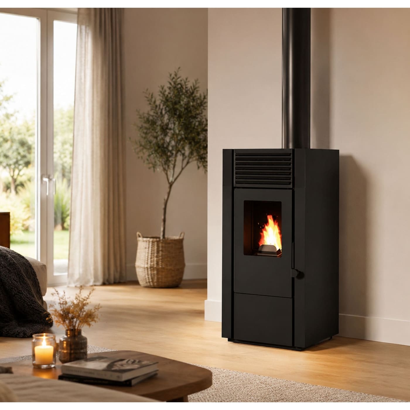 Pelletofen kanalisierbar - PUNTO FUOCO Marisa 8 kW