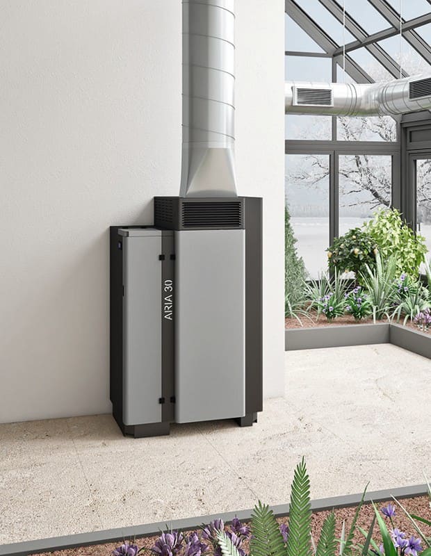 Pelletkessel mit Gebläse - EVA CALOR Aria 35 kW