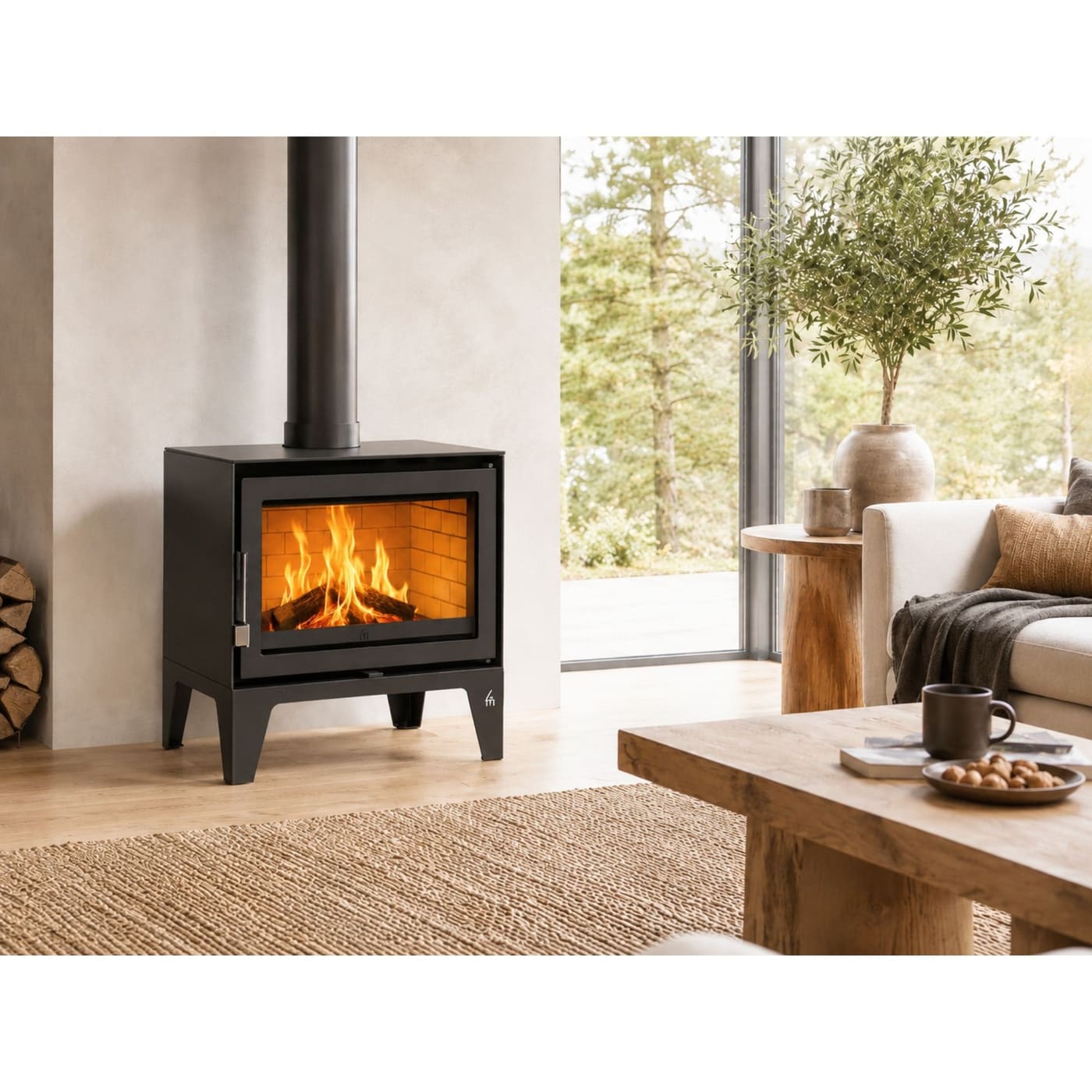 Holzofaus Gusseisen Stahl - FIREMATIC Boone 12.6 kW